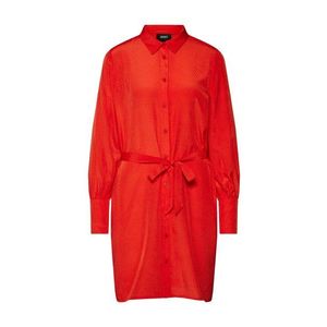 OBJECT Košeľové šaty 'DOTTEO L/S SHIRT DRESS' ohnivo červená vyobraziť