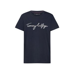 TOMMY HILFIGER Tričko 'HERITAGE CREW NECK G' námornícka modrá / biela vyobraziť