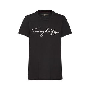 TOMMY HILFIGER Tričko 'HERITAGE CREW NECK G' čierna / biela vyobraziť