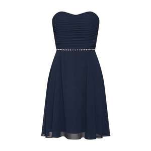 STAR NIGHT Kokteilové šaty 'short dress (strapless) chiffon & pearls' námornícka modrá vyobraziť