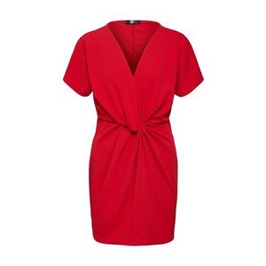 Missguided Šaty 'KNOT FRONT SHIFT DRESS' červené vyobraziť