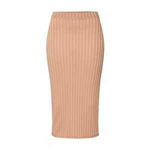 Boohoo Sukňa 'Rib Midi Skirt' telová / marhuľová vyobraziť