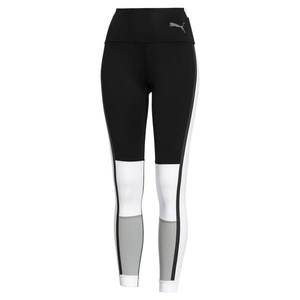 PUMA Športové nohavice svetlosivá / čierna / biela vyobraziť
