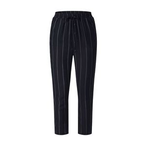 Missguided Nohavice 'STRIPE TIE WAIST TROUSER' čierna / prírodná biela vyobraziť