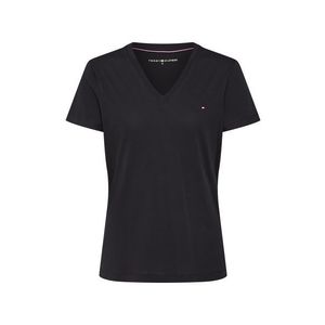 TOMMY HILFIGER Tričko 'HERITAGE V-NECK TEE' čierna vyobraziť