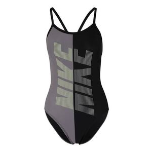 Nike Swim Športové jednodielne plavky 'Nike Rift' sivá / čierna vyobraziť