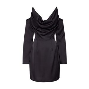 Missguided Kokteilové šaty čierna vyobraziť