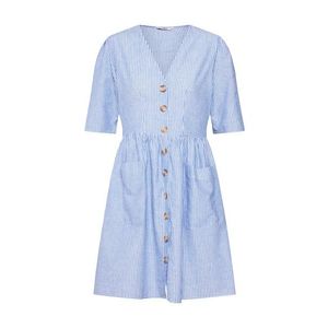 ONLY Košeľové šaty 'onlTAMMY S/S DRESS WVN' modré / biela vyobraziť