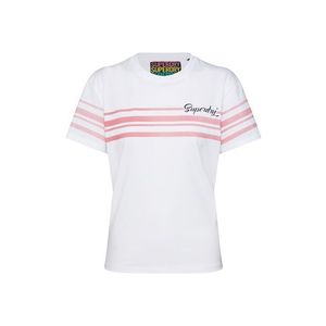 Superdry Tričko 'Leona' ružová / biela vyobraziť