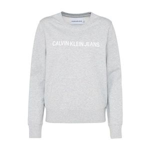 Calvin Klein Jeans Mikina sivá melírovaná / biela vyobraziť