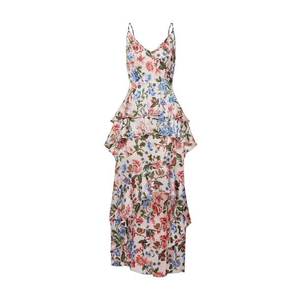 Missguided Letné šaty 'Floral Ruffled Midi Dress' ružová vyobraziť