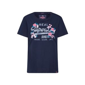 Superdry Tričko ružová / námornícka modrá vyobraziť