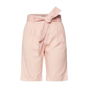 Missguided Plisované nohavice 'Belted Turn Up Co ord Short Pink' ružová vyobraziť