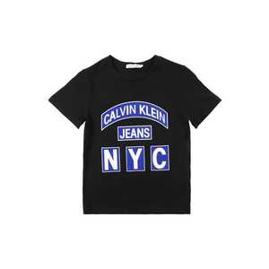 Calvin Klein Jeans Tričko modré / čierna / biela vyobraziť