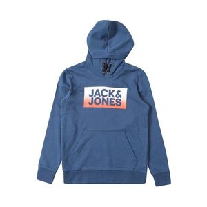 Jack & Jones Junior Mikina 'JORTOWN' dymovo modrá / oranžová / biela vyobraziť
