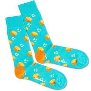 DillySocks Ponožky 'Fresh Orange' tyrkysová / žlté vyobraziť
