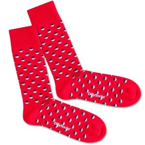 DillySocks Ponožky 'Red Boccia Field' modré / červené / biela vyobraziť
