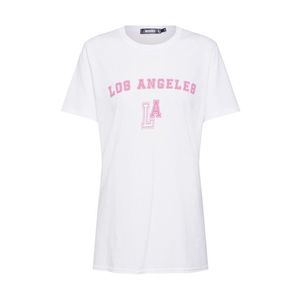 Missguided Tričko 'LOS ANGELES' ružová / biela vyobraziť
