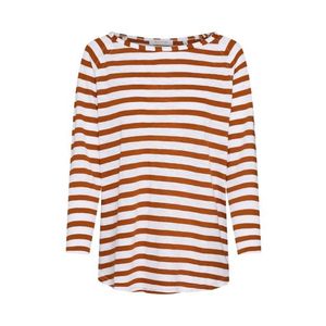 Rich & Royal Tričko 'Heavy Jersey Longsleeve striped' hrdzavohnedá vyobraziť