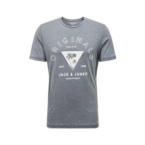 JACK & JONES Tričko 'NEW HERO' dymovo modrá / biela vyobraziť