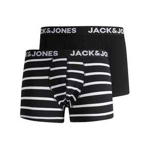 JACK & JONES Boxerky čierna / biela vyobraziť