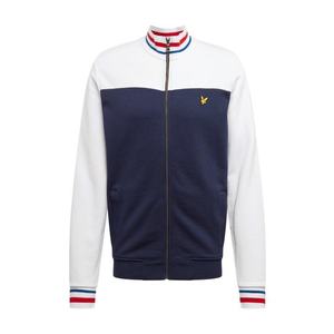 Lyle & Scott Tepláková bunda 'Tipped Funnel Neck' námornícka modrá / červené / biela vyobraziť