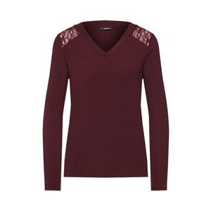 ONLY Tričko 'ONLBETTY L/S LACE DETAIL TOP JRS' vínovo červená vyobraziť