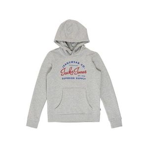 Jack & Jones Junior Mikina 'JJELOGO SWEAT HOOD 2 COL AW19 NOOS JR' sivá melírovaná / svetlosivá vyobraziť