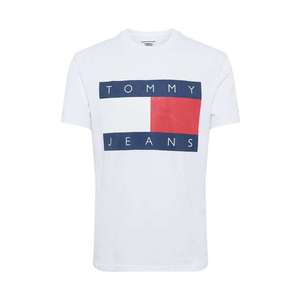Tommy Jeans Tričko 'FLAG TEE' tmavomodrá / biela vyobraziť