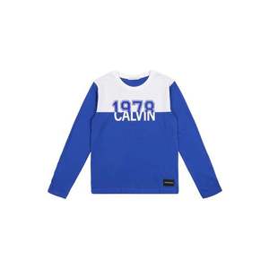 Calvin Klein Jeans Tričko 'COLOUR BLOCK 1978' modré / biela vyobraziť