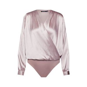 Boohoo Tričko 'Satin Wrap Front Bodysuit' ružová vyobraziť
