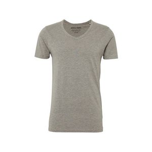 JACK & JONES Tričko 'BASIC V-NECK TEE S/S NOOS' sivá melírovaná vyobraziť