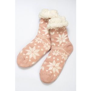 Ponožky zimné, snehové vločky ružová 35-42 vyobraziť