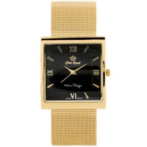Dámske hodinky zlatej farby Gino Rossi 7100B-1D1 vyobraziť