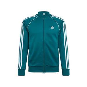 ADIDAS ORIGINALS Prechodná bunda petrolejová / biela vyobraziť