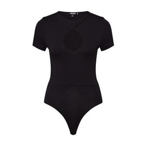 Missguided Tričko 'Wrap Cut Out Short Sleeved Bodysuit' čierna vyobraziť
