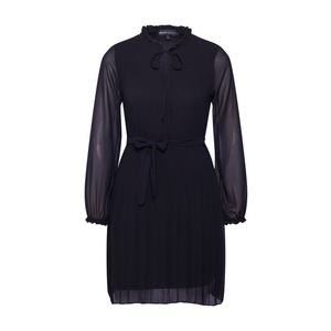 Mela London Šaty 'LONG SLEEVE PLEATED BELTED DRESS' čierna vyobraziť