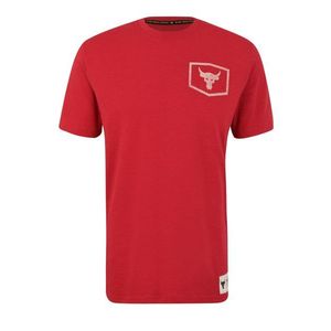 UNDER ARMOUR Funkčné tričko 'PROJECT ROCK IRON PARADISE' červené / biela vyobraziť