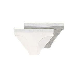 Calvin Klein Underwear Nohavičky '2PK BIKINI' sivá melírovaná / biela vyobraziť