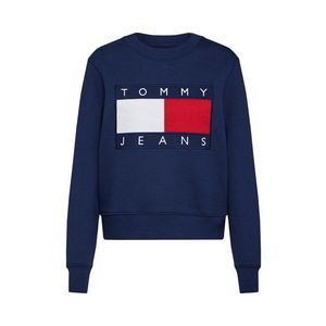 Tommy Jeans Mikina 'FLAG CREW' námornícka modrá / červené / biela vyobraziť