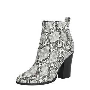 ONLY Členkové čižmy 'BLUE SNAKE PU HEELED BOOTIE' svetlosivá / čierna vyobraziť