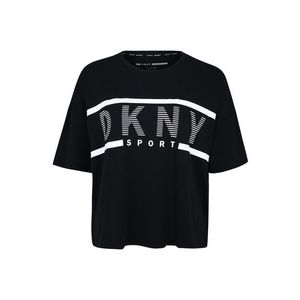 DKNY Sport Funkčné tričko 'CROPPED LOGO TEE' čierna vyobraziť