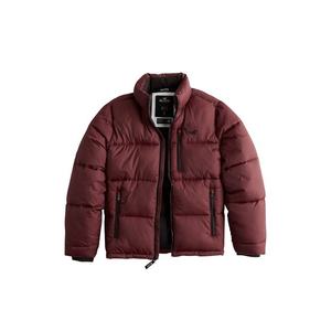 HOLLISTER Zimná bunda 'XM19-HW PUFFER MOCK WEBEX 2CC' burgundská vyobraziť