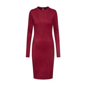Urban Classics Šaty 'Ladies Peached Rib Dress LS' burgundská vyobraziť