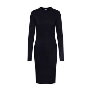 Urban Classics Šaty 'Ladies Peached Rib Dress LS' čierna vyobraziť