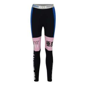 Superdry Športové nohavice 'SPORT SPRINT LEGGING' čierna / modré / ružová vyobraziť