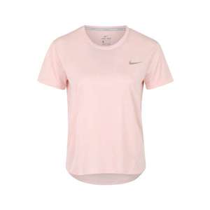 NIKE Funkčné tričko 'MILER' sivá melírovaná / ružová vyobraziť