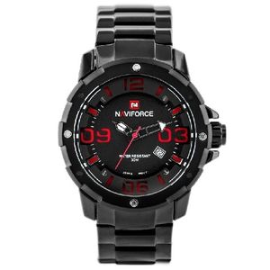 Trendové hodinky s kovovým náramkom Naviforce NF9078M-B vyobraziť