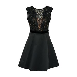 Lipsy Kokteilové šaty 'BLACK FAUX PEARL LACE TOP PROM' čierna vyobraziť