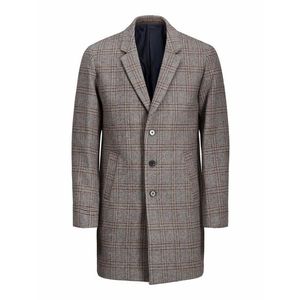 JACK & JONES Prechodný kabát hnedá melírovaná / čadičová / sivá melírovaná vyobraziť